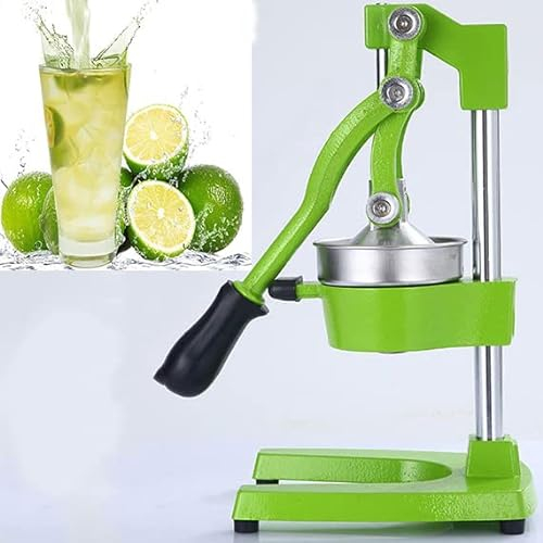 WSEKN Spremiagrumi Manuale in Acciaio Inossidabile, Estrattore di Succo Manuale, Spremiagrumi E Spremiagrumi per Limone Fresco, Melograno, Lime,Verde