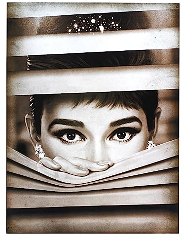 KUSTOM ART Hollywood Audrey Hepburn berühmte Schauspieler Serie, ungerahmt, Kunstdruck auf beschichtetem Papier, 40 x 30 cm
