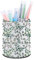 Runder Stiftehalter für den Schreibtisch, Eukalyptusgrüne Blätter, Pflanze, Stifthalter, Desktop-Bleistift, Stiftebecher, Stift-Organizer, Make-up-Organizer, Aufbewahrungsbox für Zuhause, Büro, Lehr