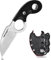 TONIFE Crescent Neck Knife Outdoor Messer Feststehende Klinge aus 8Cr14MoV-Stahl mit Scheide Lanyard und Clip Full Tang Messer Überlebensmesser (Schwarz+Satin)