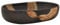 vidaXL Aufsatzwaschbecken, Oval Waschbecken mit Muster, Handgefertigt Waschtisch Waschschale für Badezimmer, Handwaschbecken Spülbecken, Schwarz 59x40x14 cm Keramik