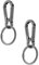 vgggrd 2 Pcs Mousquetons pour Porte-clés en Métal, Mousqueton Porte Clé, Prises d'escalade Clip Boucle Printemps Fermoirs pour Sac à Dos, Voyage, Camping, Amovible (Noir)