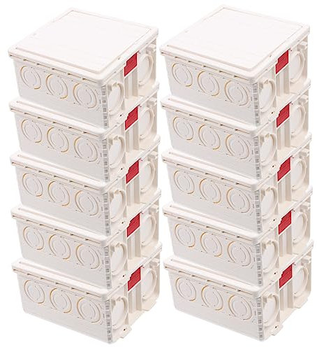 jojofuny 10sätze Elektrischer Montagekasten Typ Wandanschlusskasten Einbau Steckdosenmontagekasten Installationskasten Mit Schutzfunktion Für Privaten Und Gewerblichen Bereich