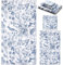 Preboun Chinoiserie Badetücher mit Blumenmuster, blaue und weiße Blumen, Badezimmer-Handtücher, Set mit blauen Blumen, Handtücher, Vögel, Geschirrtücher, saugfähiges Handtuch für Badezimmer, Küche,