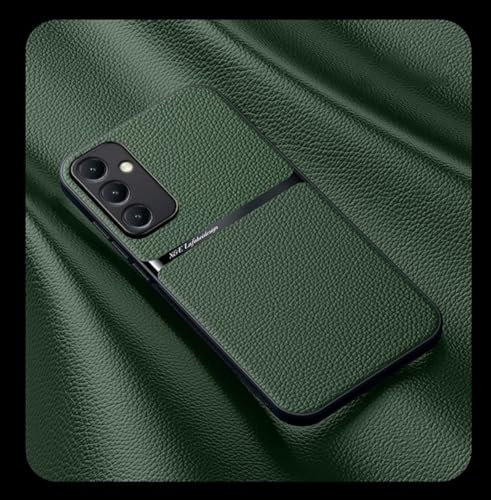 COMAKU Cover per Samsung Galaxy A54 5G, Ultrasottile PU + TPU Silicone Antiscivolo Antiurto Case Con Texture Bumper Custodia Cover - Verde