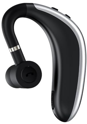 Nkmujil Auricolare Bluetooth a orecchio singolo, singolo auricolare, wireless, batteria a lunga durata, con cancellazione del rumore, per casa, computer e telefono cellulare