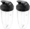 DRELD Juego de 2 piezas de repuesto para vaso Nutribullet de 32 oz, 2 vasos de repuesto Nutribullet con tapa, compatible con exprimidor Nutribullet 900 W/600 W (32oz/940 ml)