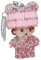 Monchichi Kiki Porte-clés en forme de diamant avec peluche, taille unique-Couleur rose