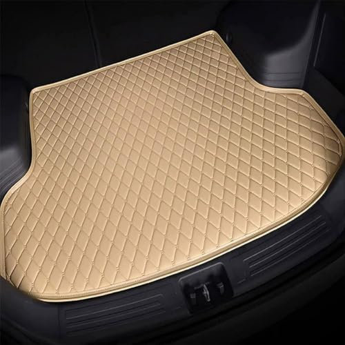 DQSZ Auto Leder Kofferraummatten für BMW iX3 G08 2021 2022 2023, Kofferraumwanne Cargo Teppich Kratzfest rutschfest Kofferraum Schutzmatten Innenmatte Zubehör,B/Beige-normal