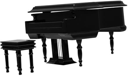 Warmhm Kleiner Piano Spieluhr Klaviermodell Schwarz als Tischdekoration