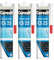 Sanitär Silikon CS25 Schwarz für Innen und Außen Bad und Küche - Schimmelressistent - UV und Witterungsbeständig - Perfekt für Bäder, Küchen - Einfache Verarbeitung (3 x 280ml)