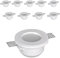 10 pezzi Portafaretto da incasso in gesso a scomparsa, diametro 120mm, altezza 65mm, foro 125mm, con vetro opaco, compatibile con faretti GU10 (10)