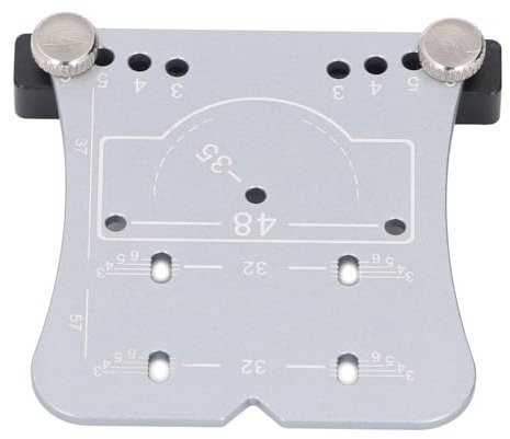 35mm Adjustable Margin Marker Hinge Punch Locator Fast Drilling for Door, Cabinet Door, and Router Hinge Installations Aluminum Alloy