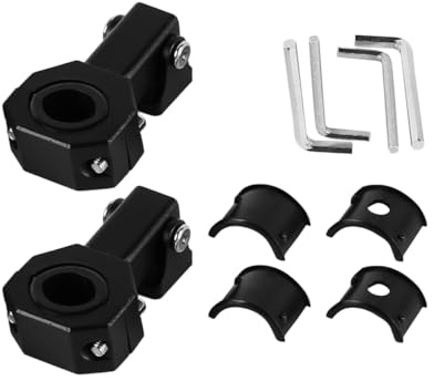 Laroal 2 Pezzi Staffe di Montaggio per faretti Staffe per faretti per Moto Supporto per Morsetto per fari Regolabili in Alluminio per motociclette