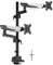 Humanex Dual Monitor Arm, Adjustable Monitor Stand for 17-40 Screens, hold 2-12kg, 75/100 Vesa Mount, Desk Mount with Cable Management for Gaming & Productivity, Black and White