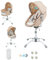 Sianldcone 3 in 1 Babybett, Multifunktional Beistellbett Baby, Klappbares Babys Reisebett, Höhenverstellbar Stubenwagen Baby (F002 Khaki)