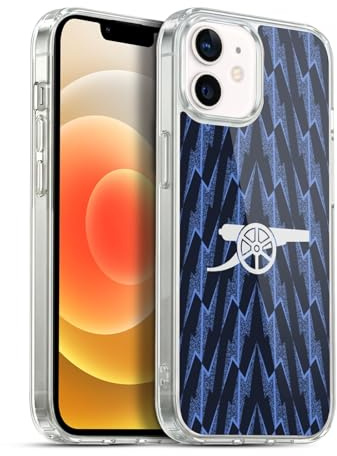 Head Case Designs Officially Licensed Arsenal FC Away 2025/26 Kit Gel Case [Military Grade Protection] Compatible with Apple iPhone 12 / iPhone 12 Pro and Compatible with MagSafe