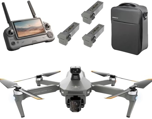 Ledovan Drohne mit 4K Kamera für Erwachsene, KF100MAX, 360° Hindernis Vermeidung, 3 Achsen Gimbal Stabilization, 6 km Videoübertragung, Intelligenter Bürstenloser Quadcopter, 2 Batterien