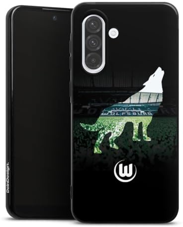 DeinDesign Silikon Hülle kompatibel mit Samsung Galaxy A36 5G Case schwarz Handyhülle VFL Wolfsburg Stadion Wolf