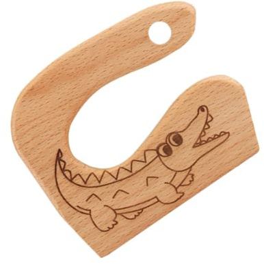 Abaodam Couteau en Bois pour Garçon et Filles, Cuisine Sécurisé et Doux, Coupe-légumes et Fruits, Taille Adaptée, pour Jeu Créatif et Apprentissage la Cuisine Garçon et Filles, Ustensile