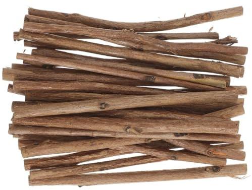 ULTECHNOVO 150pcs Brown Boxwood and Tea Tree Small Craft Twigs Sticks for DIY Crafts and Painting, Precise Craftsmanship Wood Log Sticks Suitable for Crafting and Photo Props