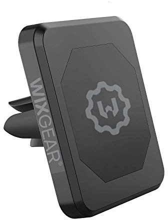 WixGear Universal Air Vent Magnetic Phone Car Mount Holder for Cell Phones with Fast Swift-Snap Technology, Magnetic Cell Phone Mount [New Stronger Square Design]