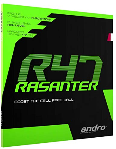 ANDRO Belag Rasanter R 47 Farbe 2,0 mm, schwarz, Größe 2,0 mm, schwarz