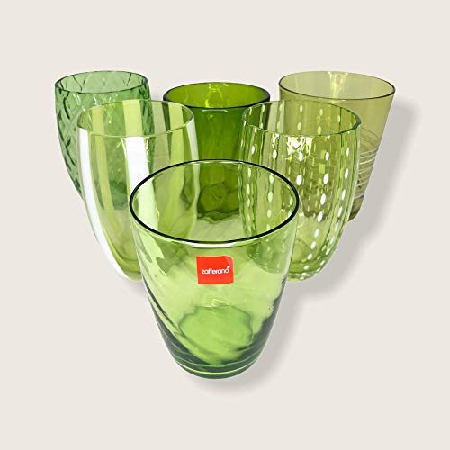 Zafferano - Melting Pot Set de 6 verres Tumbler Mélange vert pomme MP00113