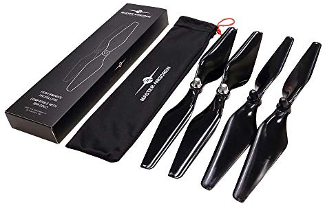 Master Airscrew Upgrade Propellers for 3DR Solo with Built-in Nut - Black, 4 pcs