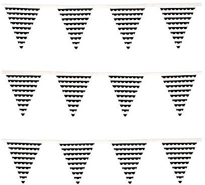 JaBaDaBaDo K105 Stoff-Wimpelkette schwarz