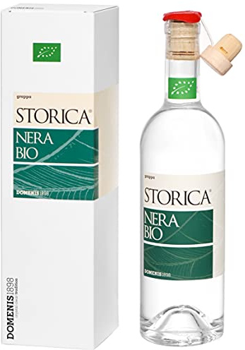 DOMENIS1898 - STORICA NERA BIO grappa biologica 50% vol. bottiglia in vetro da 50 cl con astuccio