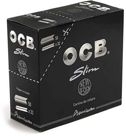 OCB Black Premium King Size Slim Rolling Papers Cigarette Papers Smoking Papers Pack of 50 Booklets from Sudesh Enterprises