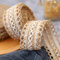 DAHI Juteband vintage 15 meter spitzenband - Natürliche Sackleinen Band für DIY Handwerk Hochzeit Party Weihnachten Deko (Type A/15meter)