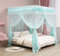 Mengersi Betthimmel, Bettvorhang, luxuriös, gemütlicher Netzvorhang, niedliche Prinzessinnen-Schlafzimmer-Dekoration, Zubehör, Fullsize-Bett, himmelblau