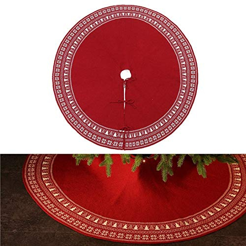 Molinter Weihnachtsbaumdecke Christbaumständer Weihnachtsdeko Weihnachts Stricken Schneeflocke Weihnachtsbaum Abdeckung Runde Christbaumdecke