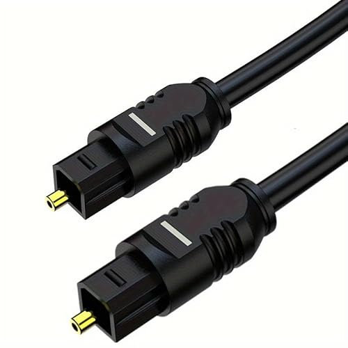CABLEPELADO Cable óptico de Audio Digital | Cable Digital SPDIF Toslink | Toslink Digital Optical Audio | Cable de Audio Cable de Fibra óptica | Diámetro Ø5 mm | 2 Metros | Negro