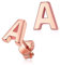 Clou d Oreille Lettre A Or Rose Femme Petit Boucles d'Oreilles Fille Argent 925 Sterling Alphabet Mignon Bijoux Cadeau Soeur Copine BFF Meilleur Amie