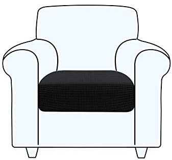 TAOCOCO Rutschfester Sofa Sitzkissenbezug, Elastische Sofakissenbezüge, Dehnbar, Waschbar, Für Sofa Sitz und Rückenkissen (1 Sitzer, Schwarz)