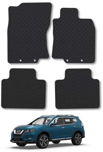 Nissan X-Trail (2014-2022) 3mm Rubber Car Mats | Tailored Fit Durable Floor Mats Full Coverage Protection Waterproof Accessories Easy Clean Anti Slip Made in the UK