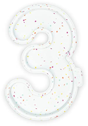 CÉCOA • Set de 2 Moules en Silicone • Layer Cake & Number Cake • Chiffre 3 • Antiadhésif & Facile à Démouler • Pâtisserie Créative & Anniversaires