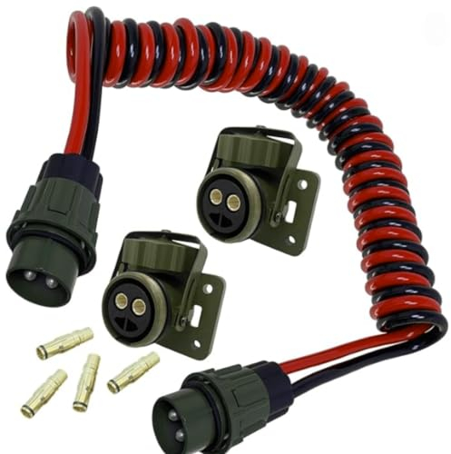 Generisch 2 polige 4m Natowendel + 2X NATO Dose & 4X Kontaktbuchse 35mm² 12V / 24V Kabel