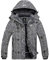 Wantdo Damen Berg Ski Jacke Wärmer Winter Fleece Mäntel Wasserdichter Atmungsaktive RegenMäntel Outdoor Kapuzen Windbreaker Jacken Zeilendruck L