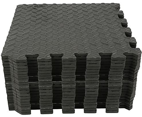 20er-Set 30 × 30 × 0,9 cm Kinder Puzzlematte Eva Schaumstoff Bodenmatten Wasserdicht Spielmatten Krabbelmatte Schutzmatte, Schwarz A