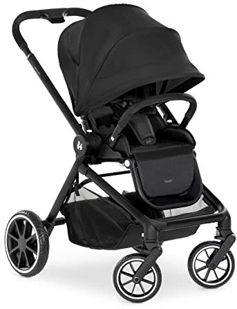 hauck Move so Simply, Black - Pushchair with Raincover from Birth up to 22 kg, Reversible Seat, Compact & Foldable, Fully Reclining, Height-Adjustable, UPF 50+, Basket