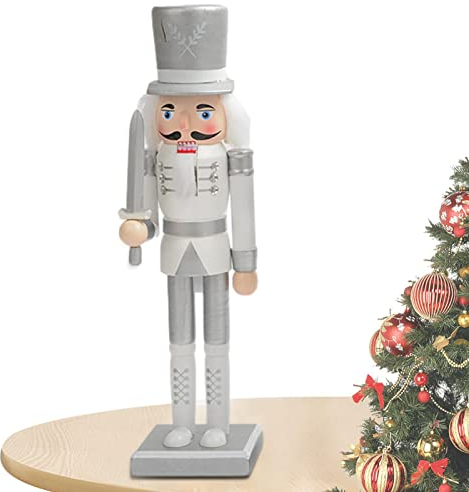 astound Weihnachts-Nussknacker- - 30 cm Weihnachtsschmuck Puppe Ornament - Traditionelles, einheitliches, festliches Nussknacker-Geschenk zum Sammeln