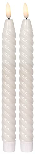 Star Trading 064-34 LED-Echtwachs-Kerze Flamme Swirl Antique