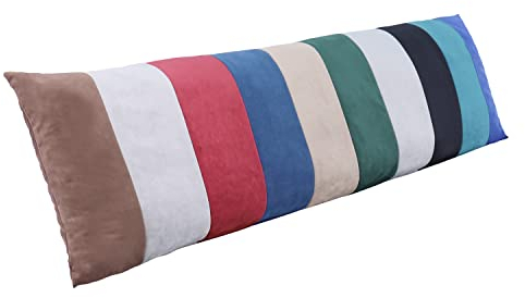 VERCART Seitenschläferkissen Stillkissen Lang Schwangerschaftskissen Rückenkissen Kopfkissen Kissen Lesekissen Kopfteil Samt 145x38cm (Farben Stimmen Zufällig Überein)