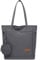 JANSBEN Tasche Damen Shopper große mit Münzbörsen Handtasche Schultertasche mit Reißverschluss Stoff Shopping Bag für Alltag und Schule Einkaufens Dunkelgrau