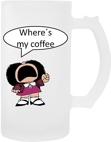 Kwantees Mafalda, Coffee Taza De Cerveza De Vidrio Taza De Bebida Ecológica