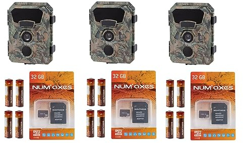 Pack X 3 Packs Trail Camera PIE1066 + Batteries (x4) + 32 GB SD Card
